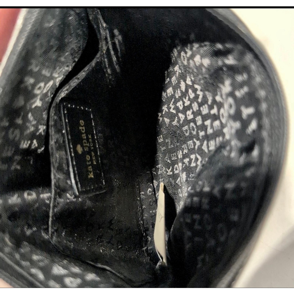 Kate Spade Mya Black Grey Leopard Print Clutch Wristlet 4” x 6” - Picture 4 of 6